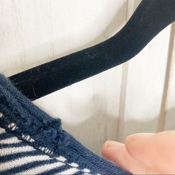 Rag & Bone Striped Knit T-shirt Long Sleeve Pullover Navy Blue White Dre… - Picture 9 of 13